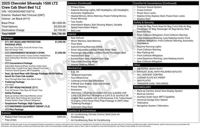 2025 Chevrolet Silverado 1500 LTZ