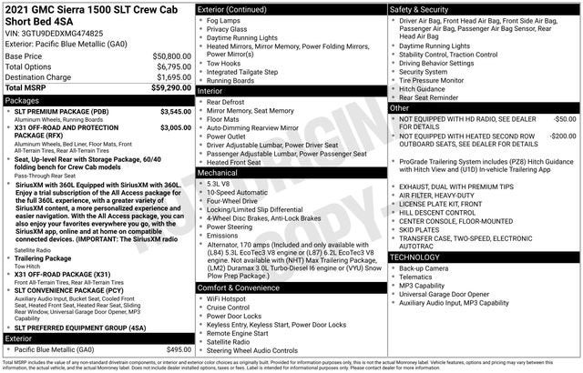 2021 GMC Sierra 1500 SLT